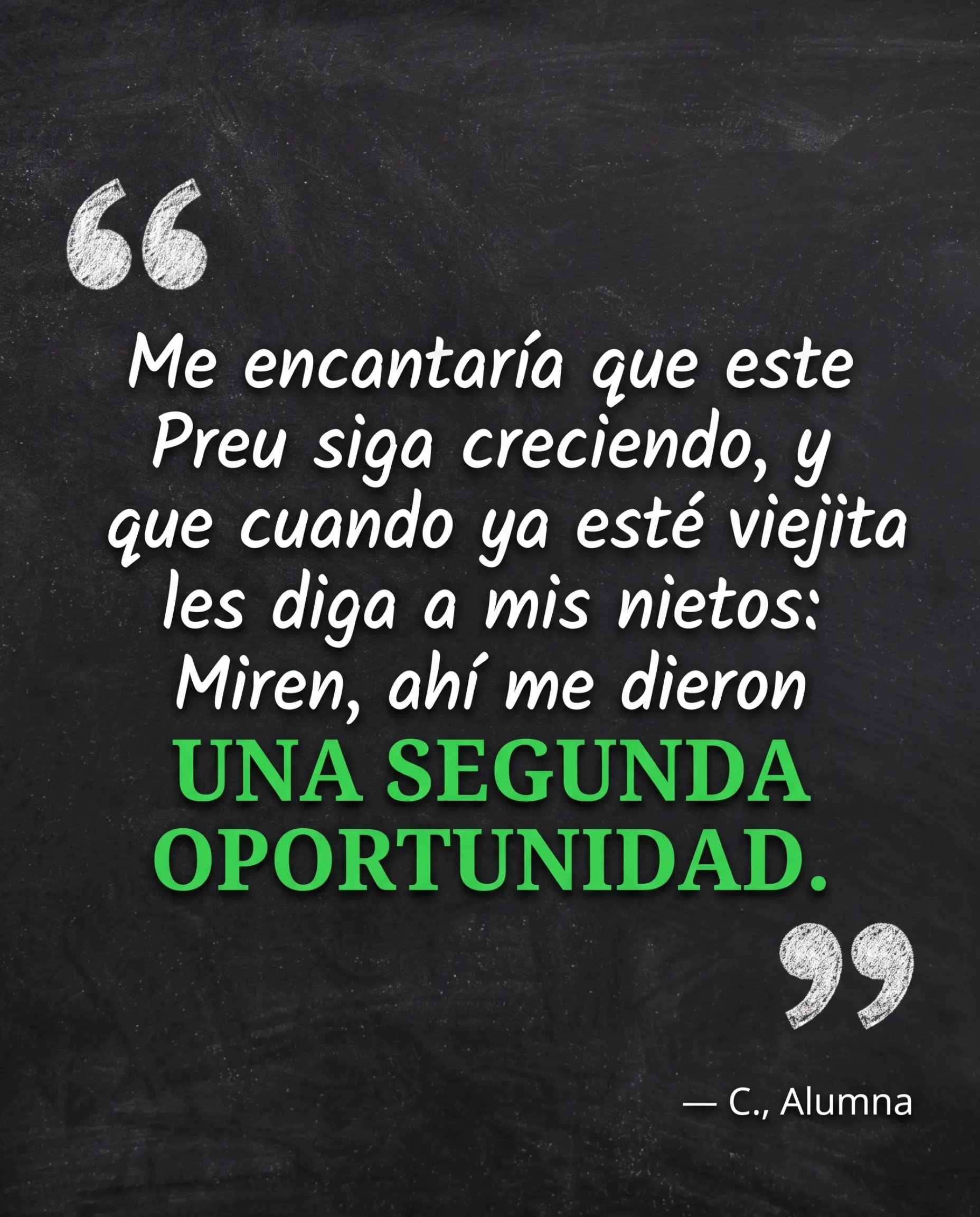 Captura real de testimonio de C.