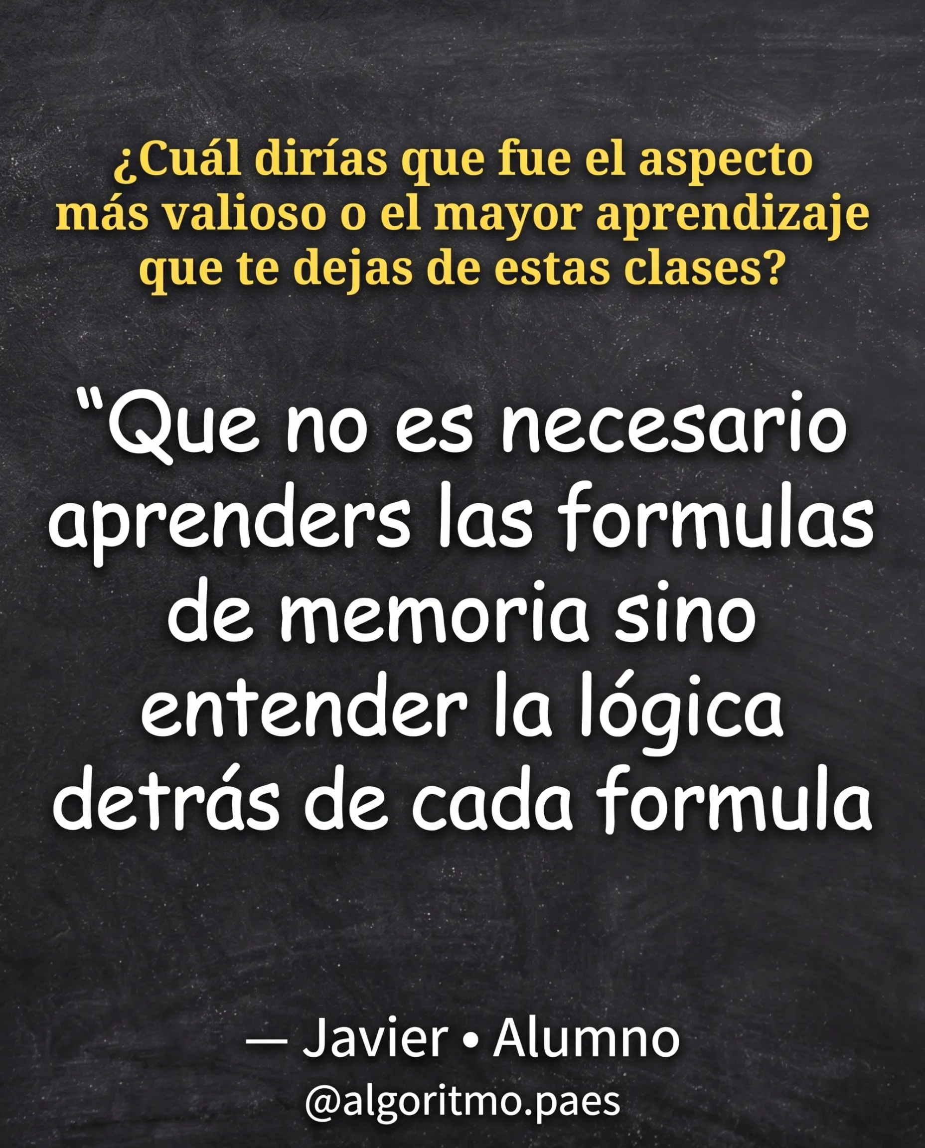 Captura real de testimonio de J.